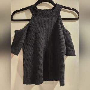 Kendall & Kylie Black Off-the-Shoulder Sweater